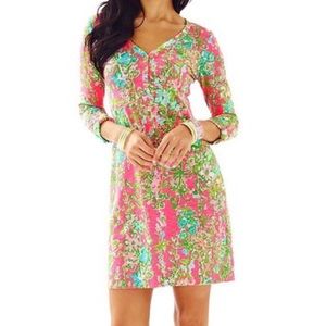 Palmetto V-Neck Dress Flamingo Pink Southern Charm